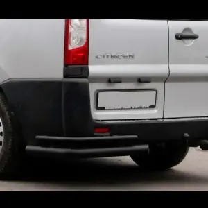 Задні кути Double Black (2 шт., нерж.) для Citroen Jumpy 2007–2017
