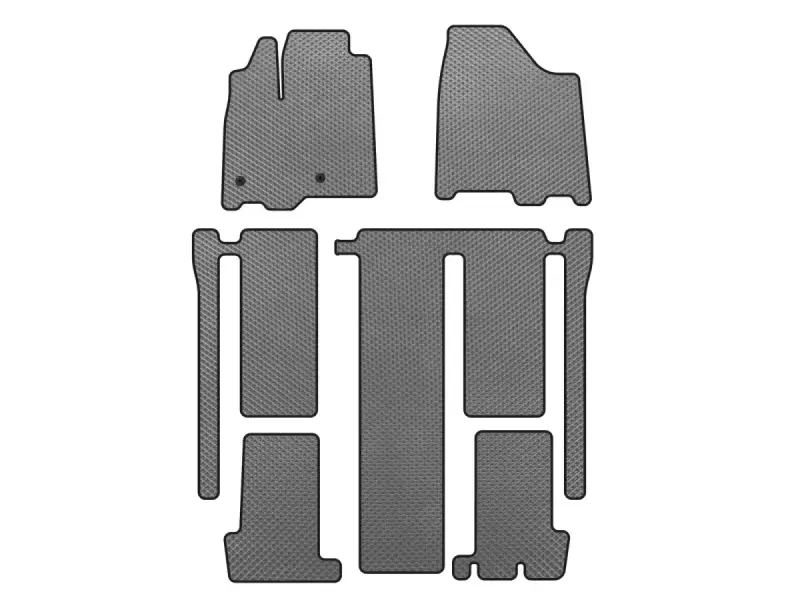 Килимки EVA (3 ряди, Сірий) для Toyota Sienna 2010–2020