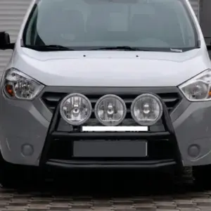 Кенгурятник WT022 Black (нерж.) для Renault Dokker 2013–2022