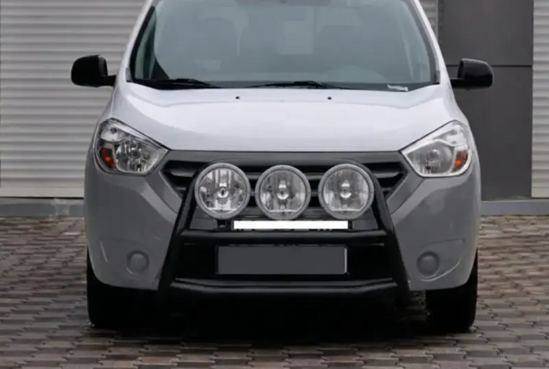 Кенгурятник WT022 Black (нерж.) для Renault Dokker 2013–2022