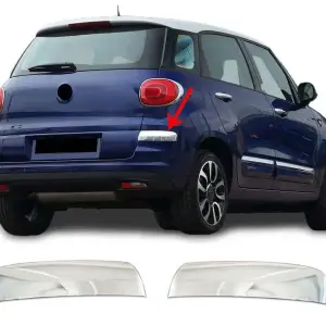 Накладка на кути бампера для 500L 2018+ (2 шт, нерж.) для Fiat 500/500L 2013–2022