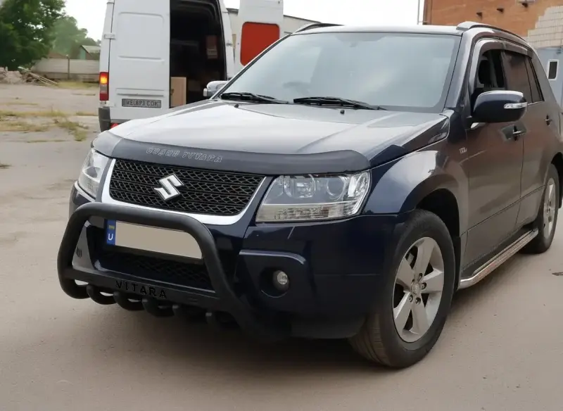 Кенгурятник WT004 Black (нерж) для Suzuki Grand Vitara 2005–2017