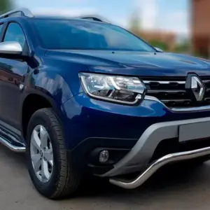 Кенгурятник WT007 (нерж.) для Dacia Duster 2018–2024