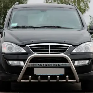 Кенгурятник WT004 (нерж) для SsangYong Action 2005–2018