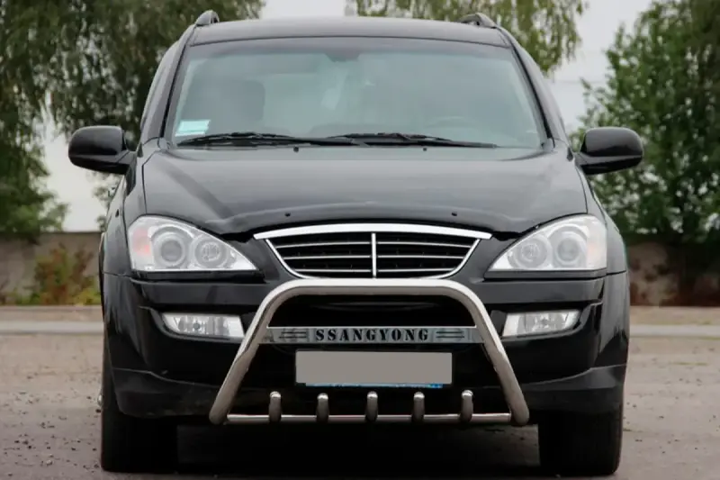Кенгурятник WT004 (нерж) для SsangYong Action 2005–2018