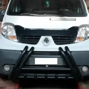 Кенгурятник F1-01 Black (нерж.) для Renault Trafic 2001–2015