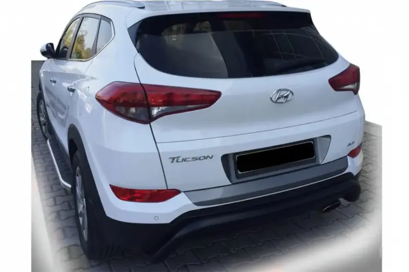 Задня дуга AK007 Black (нерж.) для Hyundai Tucson TL 2016–2021