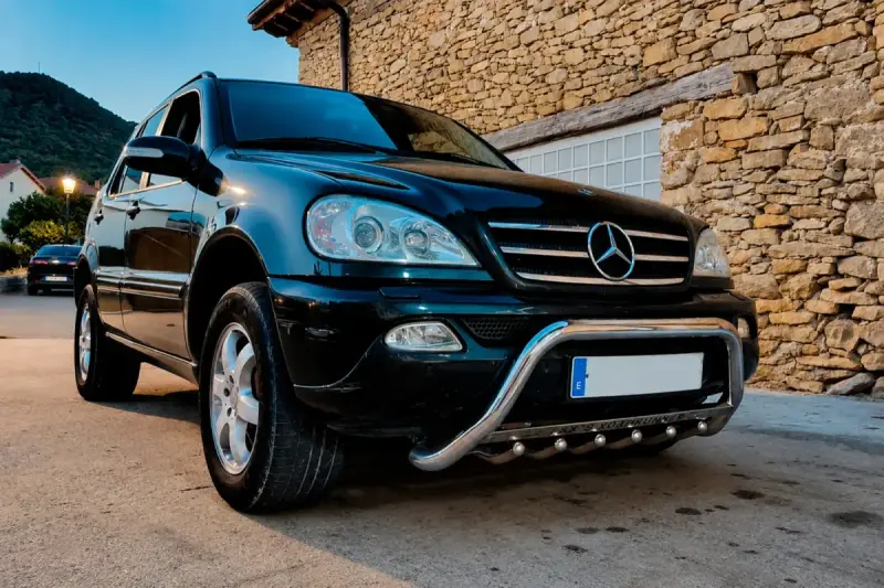 Кенгурятник WT004 (нерж.) для Mercedes-Benz ML W163 1997–2005