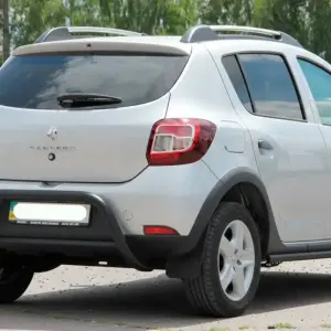 Задня дуга AK007 Black (нерж) для Dacia Sandero 2013–2020