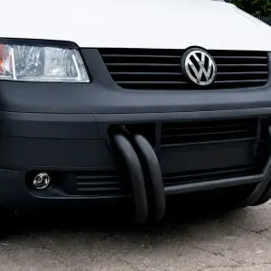 Кенгурятник ST006-03 ніздрі Black (нерж) для Volkswagen T5 Transporter 2003–2010