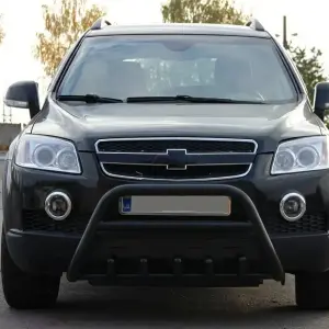 Передня дуга WT003 Black (нерж.) для Chevrolet Captiva 2006–2019