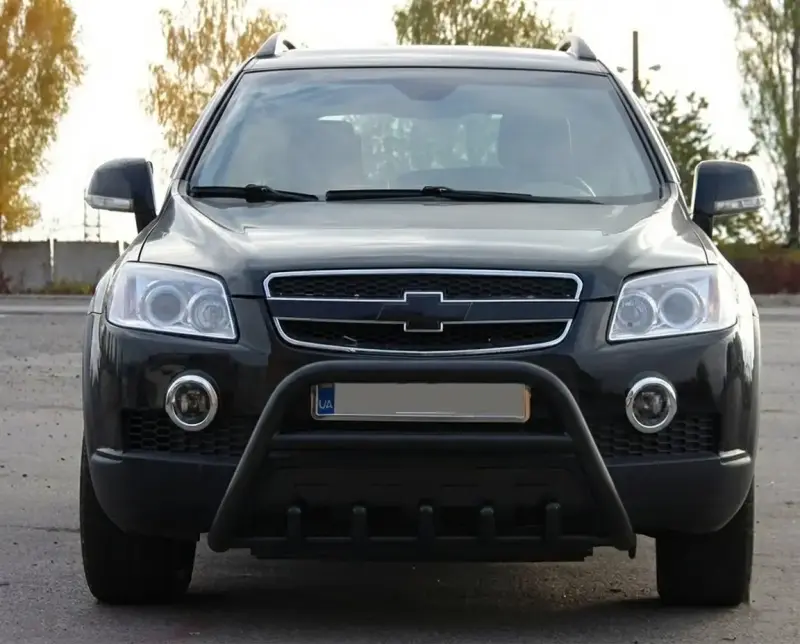Передня дуга WT003 Black (нерж.) для Chevrolet Captiva 2006–2019