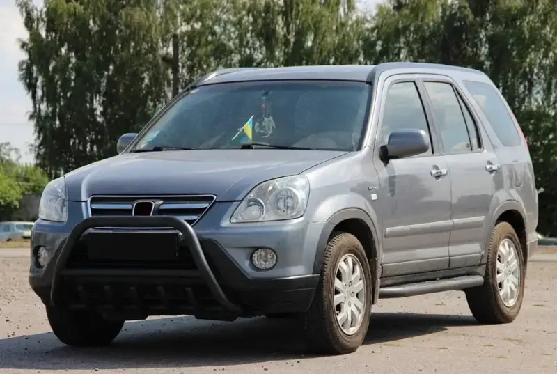 Кенгурятник WT003 Black (нерж.) для Honda CRV 2001–2006