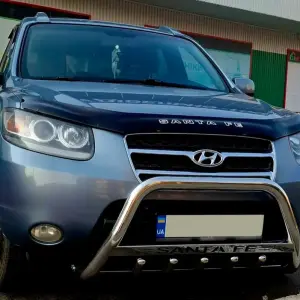 Кенгурятник WT004 (нерж.) для Hyundai Santa Fe 2 2006–2012