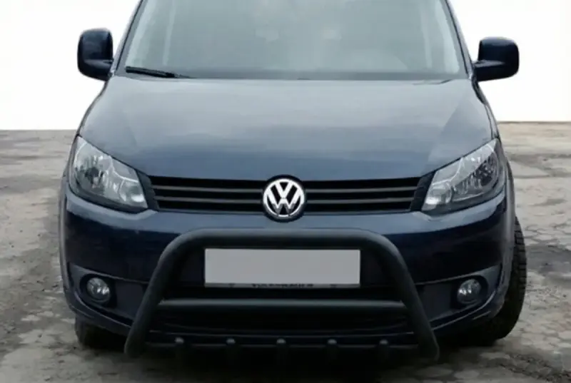 Кенгурятник WT003 Black (нерж) для Volkswagen Caddy 2015–2020
