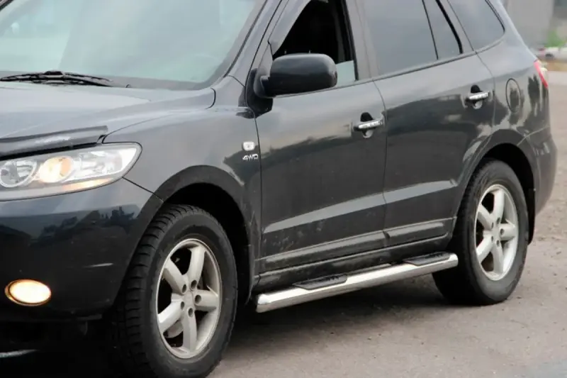 Бічні труби B3 (2 шт., нерж.) для Hyundai Santa Fe 2 2006–2012