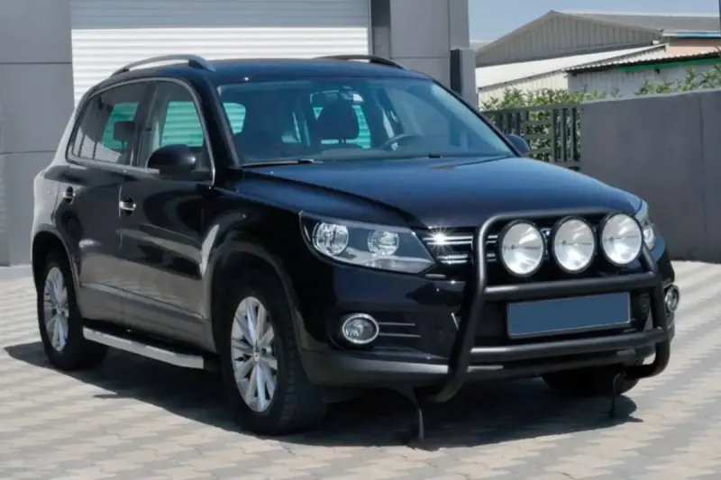 Кенгурятник WT018 Black (нерж) для Volkswagen Tiguan 2007–2016