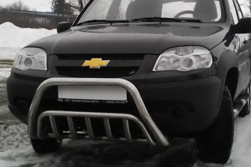 Кенгурятник WT002 (нерж) для Chevrolet Niva 1998–2020