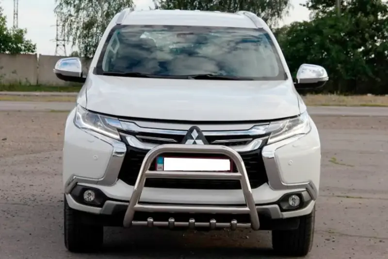Кенгурятник WT008 (нерж) для Mitsubishi Pajero Sport 2015–