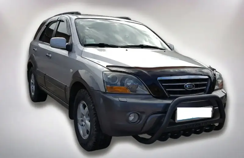 Кенгурятник WT004 Black (нерж) для KIA Sorento I BL 2002–2009