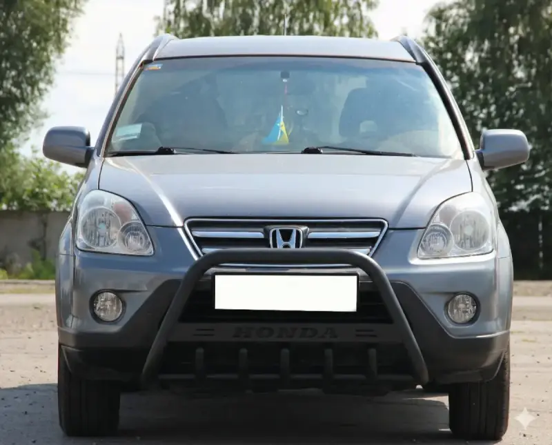 Кенгурятник WT004 Black (нерж) для Honda CRV 2001–2006