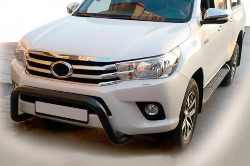 Передній захист WT009 Black (нерж) для Toyota Hilux 2015–