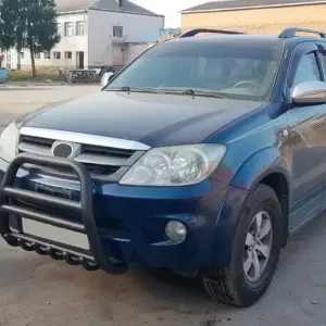 Кенгурятник F12-11 Black (нерж) для Toyota Fortuner 2006–2015