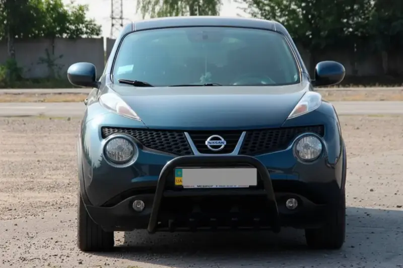 Кенгурятник QT012 Black (нерж) для Nissan Juke 2010–2019