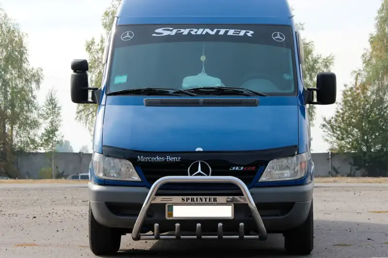 Кенгурятник WT004 (нерж.) для Mercedes-Benz Sprinter W901/902/903/904/905 1995–2006