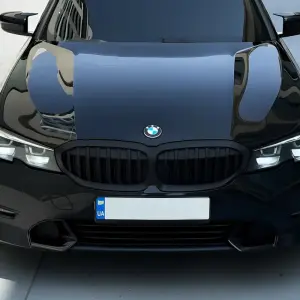 Ніздрі 1 Bar (2018-2022, чорний матовий) для BMW 3 серія G20/G21 2018–