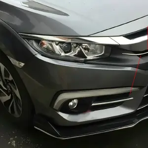 Накладки на решітку (2 шт, нерж.) для Honda Civic Sedan 2021–