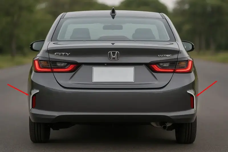 Окантовка рефлекторів заднього бамперу SD (2 шт, нерж) для Honda City 2021–