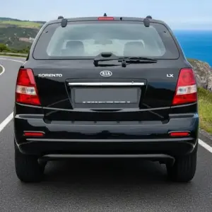 Задня дуга AK012 Black (нерж.) для KIA Sorento I BL 2002–2009