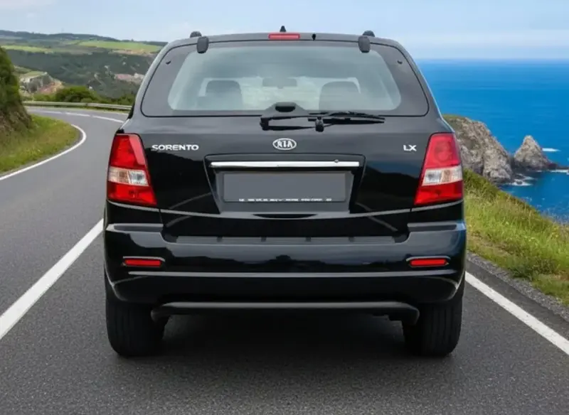 Задня дуга AK012 Black (нерж.) для KIA Sorento I BL 2002–2009