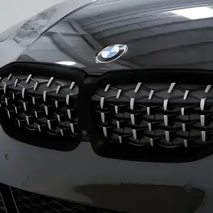 Ніздрі Diamond Silver (2018-2022, чорна окантовка) для BMW 3 серія G20/G21 2018–