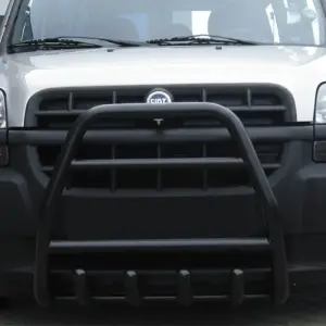 Передня дуга QT007 Black (нерж.) для Fiat Doblo I 2001–2005