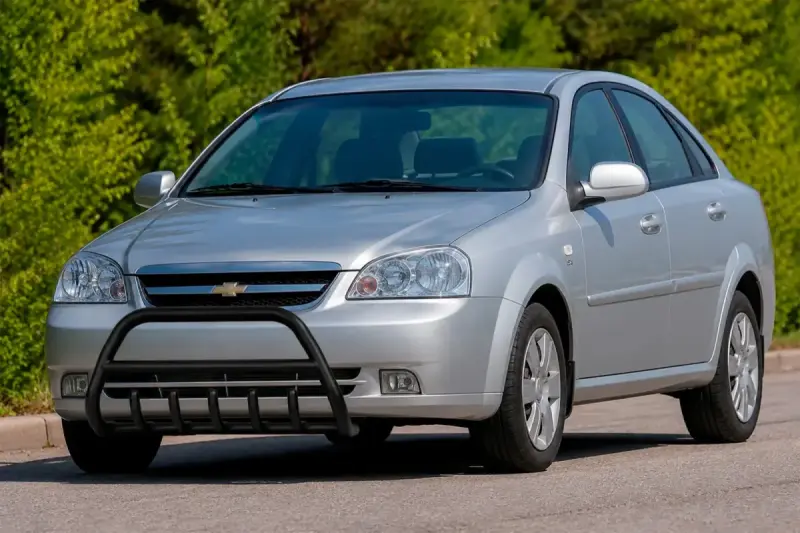 Передня дуга WT003 Black (60мм, нерж.) для Chevrolet Lacetti 2003–2024