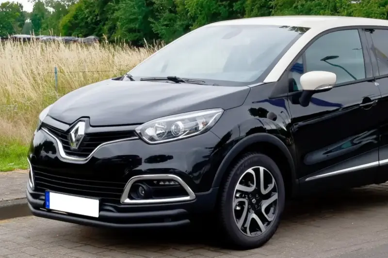 Передній захист ST085 Black (нерж) для Renault Captur 2013–2019