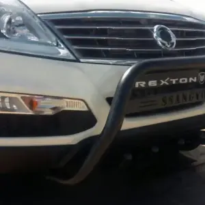 Кенгурятник WT004 Black (нерж) для SsangYong Rexton I 2001–2017