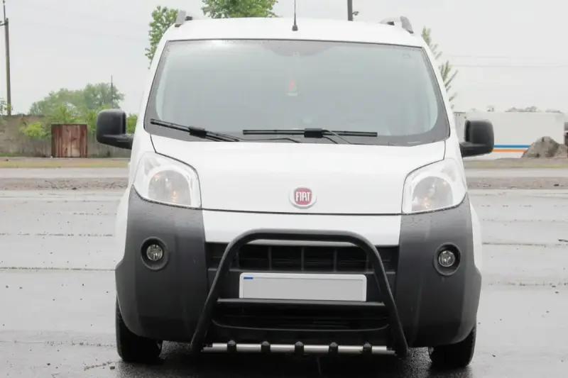 Кенгурятник WT006 Black (нерж) для Fiat Fiorino/Qubo 2008–2024
