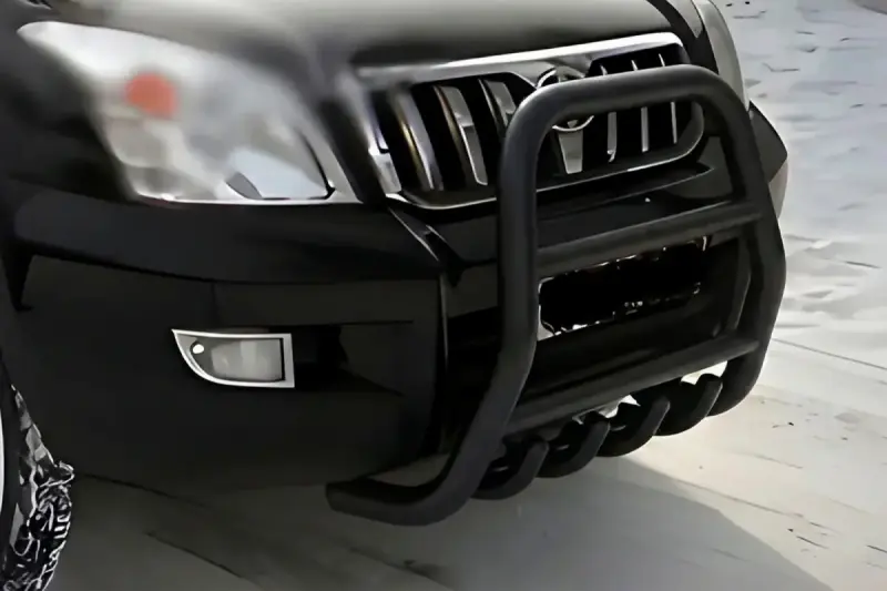 Кенгурятник високий Black (нерж) для Toyota Land Cruiser Prado 120 2002–2009