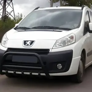 Кенгурятник WT003 Black (нерж) для Citroen Jumpy 2007–2017