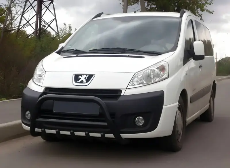 Кенгурятник WT003 Black (нерж) для Fiat Scudo 2007–2015