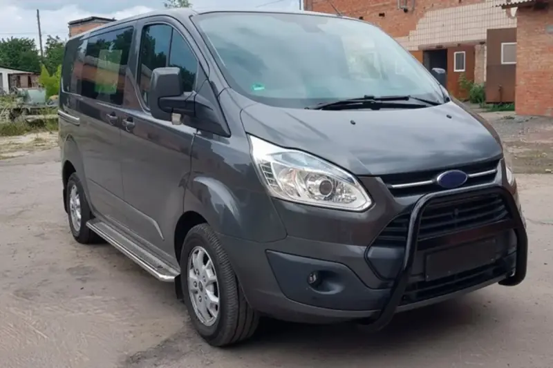 Кенгурятник WT006 Black (нерж) для Ford Custom 2013–2022