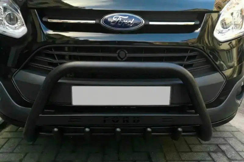 Кенгурятник WT004 Black (нерж) для Ford Custom 2013–2022