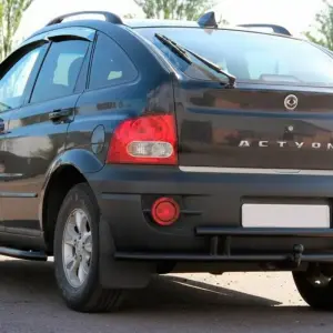 Задній захист AK005-2 Black (нерж) для SsangYong Action 2005–2018