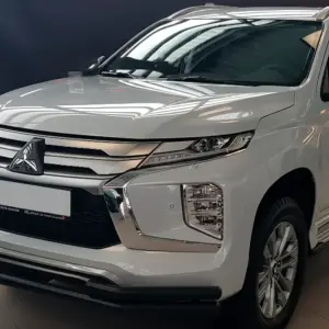 Передній захист ST085 Black (2020+, нерж) для Mitsubishi Pajero Sport 2015–