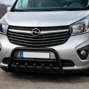 Кенгурятник WT003 Black (нерж) для Renault Trafic 2015–