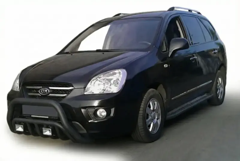 Кенгурятник WT002 Black (нерж) для KIA Carens 1999–2012