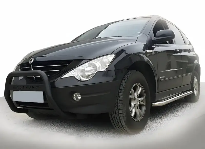 Кенгурятник WT005 Black (нерж) для SsangYong Action 2005–2018